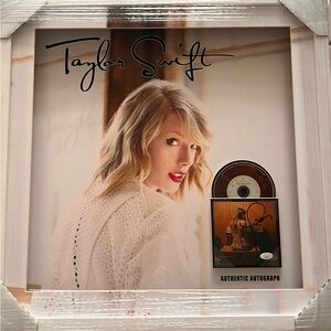 25x25 inches Taylor Swift Autographed CD shadow box